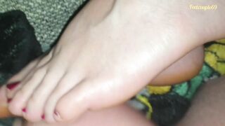 Jizzed on Soles, Feetcouple69 Loves Jizz over Foot