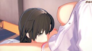 Professor Shizuka Hiratsuka Fake-Dick Fucking Yuigahama Yui - OreGairu Anime.