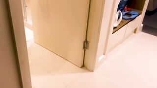 Step Son Watching Hottie Cougar Pissing while Shower