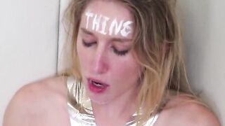 Slutty teen was brought inside butt hole loony bin for