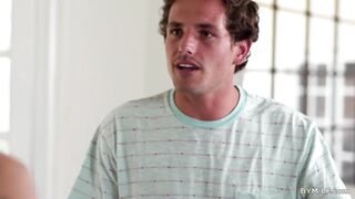 Stepson visits and fucks his mommy into the parlor