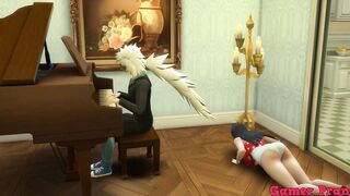 Animated ecchi Cap two jiraiya went to play the piano