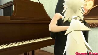 Animated ecchi Cap two jiraiya went to play the piano