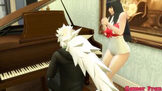 Animated ecchi Cap two jiraiya went to play the piano