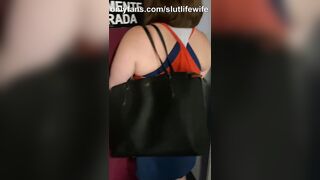 Hotwife Blows five Strangers Dicks at the Gloryhole and Takes Oral Creampies