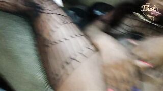 Black Bimbo Creamy Close up Tag Team taking Turns second Dude