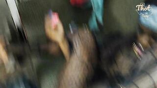 Black Bimbo Creamy Close up Tag Team taking Turns second Dude