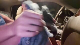 Cutie Lovers Fucks inside Truck: Kinky Talking Cumshot inside the Drivers Seat-