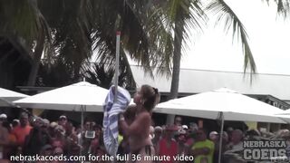 cougar Party Chicks getting Nude at Florida Soak Tshirt Contest
