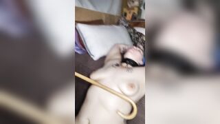 Gothic BBW Sub Chained Up, Facefucked and Left Soak