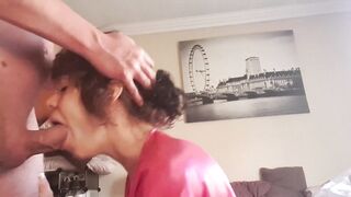 Curly Haired mom Blowing and Jerking my Penis till I Cum