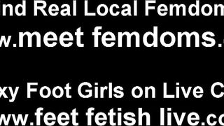 She is totally obsessed with my beauty foot