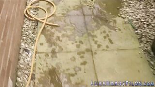 Blonde Brit into Long Boots Gets Fucked