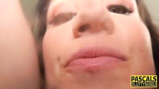 Restrained cougar slave Screwed and Toyed