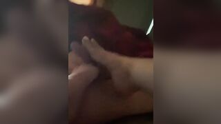 #footfefish Devils Pedicure Rubbing my Super Piggies all over a Rough and Freaky