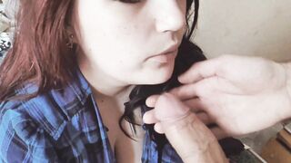 Step Brorther Cumed all over my Face. he Slapped Me. he Plowed