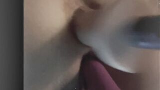 Boned Machine on High up my BOOTY - double penetration with Dildo -