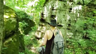 Voyeur Hiker Spies Hot Slim Dipping Lady into the Lake. then Loving
