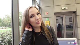 GERMAN SCOUT - SHY LONG NATURAL MELONS 18 YO LINA TRICKED
