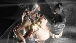 Wonder Woman double penetration by Batman and Bruce Wayne