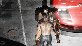 Wonder Woman double penetration by Batman and Bruce Wayne