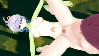 Futa Genshin Impact - Rosaria gets creampied by Ganyu -
