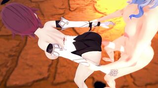 Futa Genshin Impact - Rosaria gets creampied by Ganyu -