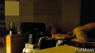 Cutie Long Butt Dark Hair Rides Husband !