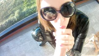 Eva Rubber Suck Huge Penis and Plowed her Snatch Doggy Leather Bdsm