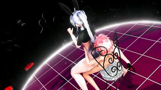 Mmd Haku Boned Demon King inside the Chair with no Mercy 3d