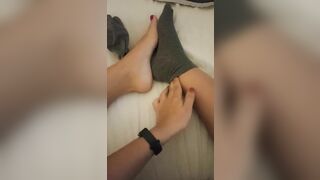 cunt with mouth into Socks