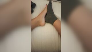 cunt with mouth into Socks