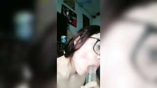 PAWG Deep Throats her Sex Toy an does a Lil JOI Fof Fans
