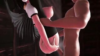Mmd Adorable Ebony Wing Angel Boned like Heaven 3d Cartoon