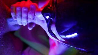 Gentle Oral Sex from Masked Lady Cat Cum inside Mouth