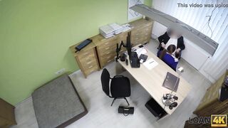 LOAN4K. Bank clerk cant wait to view his clients humongous