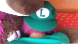 Virgin 18 year old cosplay women, stepsister greets me with...
