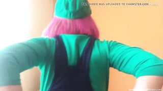 Virgin 18 year old cosplay women, stepsister greets me with...