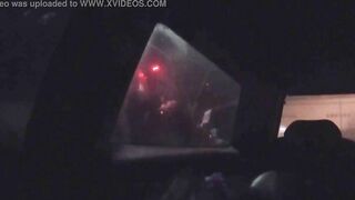 Doggyfuck in front of a truck driver