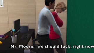 Sims 4: Beauty Married Teacher Cheats with her College women