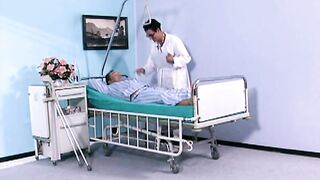 Nurse Checks Patient's Vitals