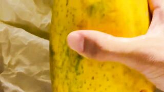 ASMR Boy Fucks Papaya