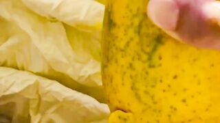 ASMR Boy Fucks Papaya