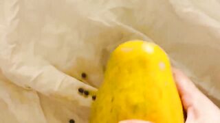 ASMR Boy Fucks Papaya