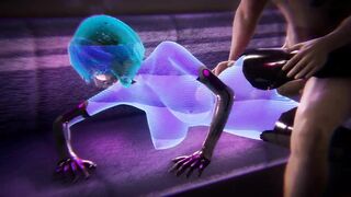 Cyberpunk - Sex with Holographic cunt with mouth - 3D Porn