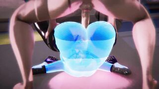 Cyberpunk - Sex with Holographic cunt with mouth - 3D Porn