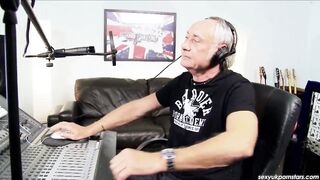Vulgar big tits young Scot enjoying a 3-way and DV