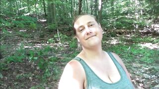 Smoking Showing off Huge Belly into Park with Cumshot on Tongue Frangelica