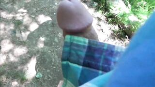Smoking Showing off Huge Belly into Park with Cumshot on Tongue Frangelica