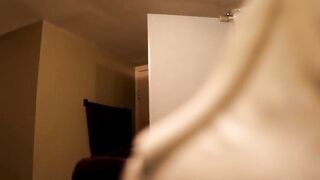 Chubby chick with tattoos on hidden web web cam in bathroom